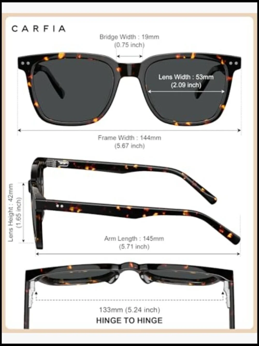 Retro Acetate Polarized Sunglasses UV Protection Square Driving